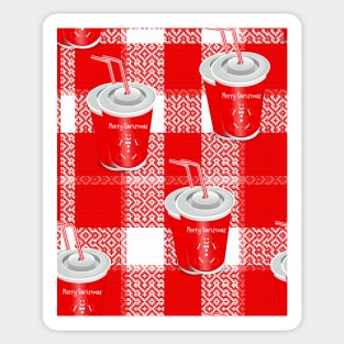 Christmas Coffee In Special Cups Sticker